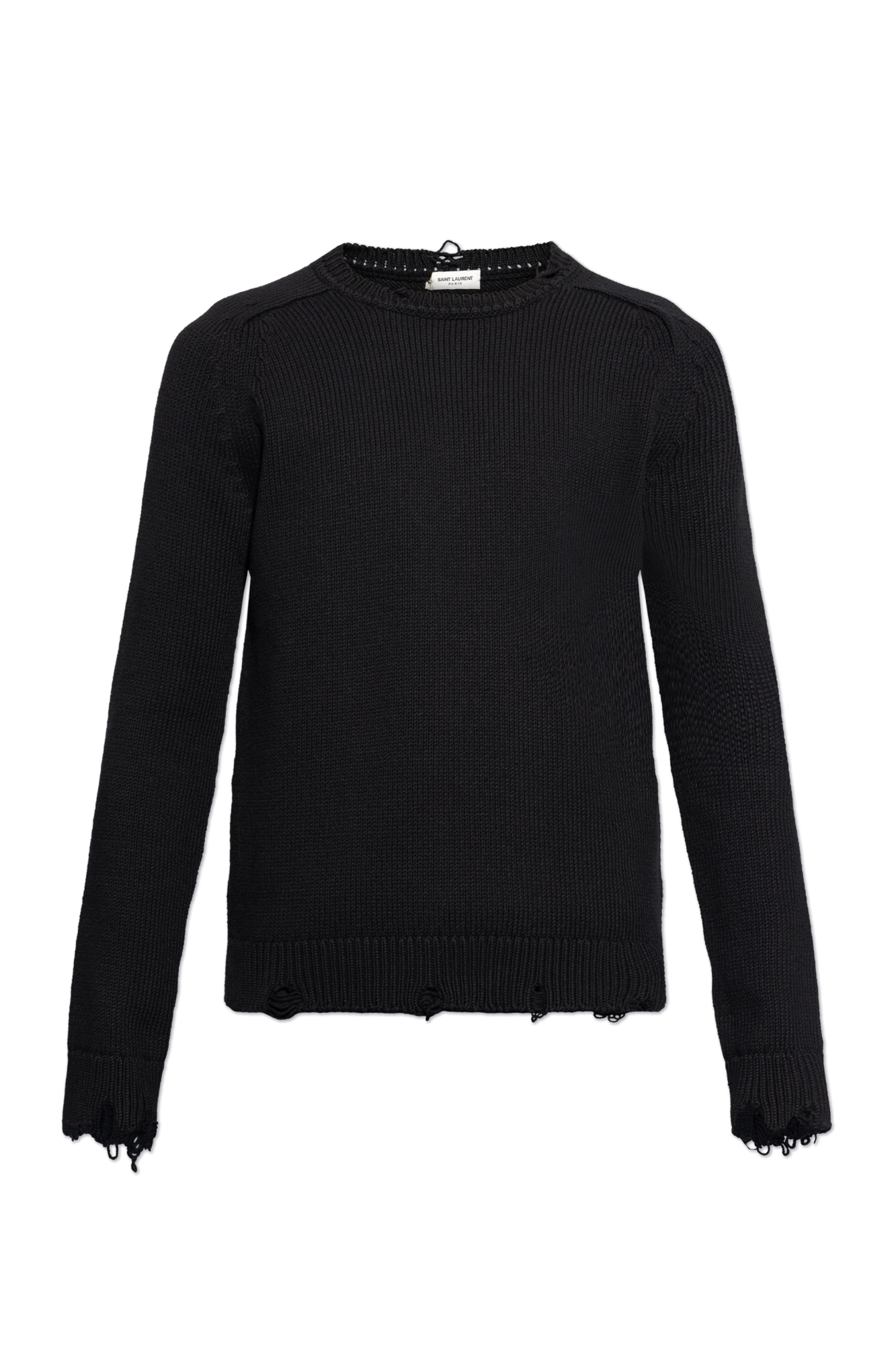 Saint Laurent Raw-trimmed woven sweater | Men's | Vitkac
